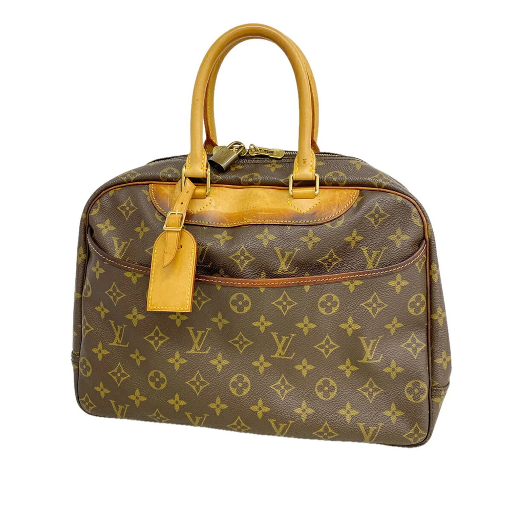 Louis Vuitton Monogram Deauville Handbag M47270 Brown Women's